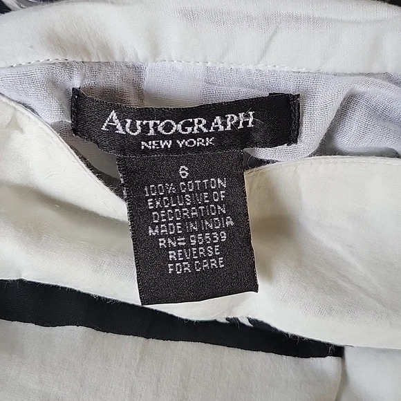 Autograph New Yourk black and  white patterned skirt vintage - Picture 2 of 9